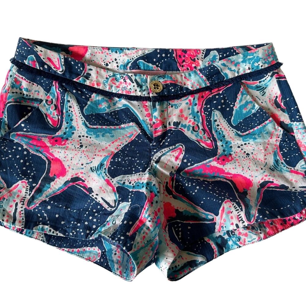 Lilly Pulitzer Indigo Star Struck Adie Shorts Sz 2 -‎ Perfect condition